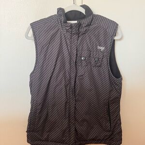 Orage Black and White Striped Vest